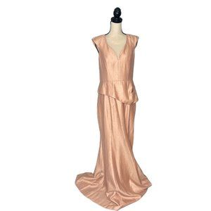 Black Halo V Neck Gown - Wren Rose Gold Women's Size 10